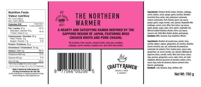 Northern Warmer Label